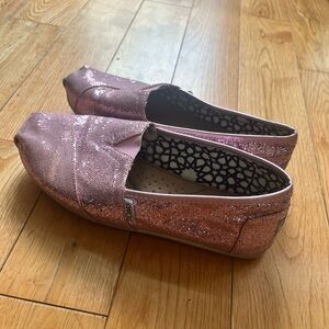 Toms Pink Glitter Sneakers